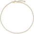 Cubic Zirconia Choker Adjustable 12-14 Inch | 1.75mm Round Cut Tennis CZ Chain Necklace Gold for Layering | Bridal Party Gold Jewelry Hypoallergen...
