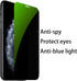 3 Pack Anti-Blue Privacy Tempered Glass Suit for iPhone Xs Max/iPhone 11 Pro Max Anti-Spy Screen Protector Anti-Peeping Film 9H Hardness Anti-scra...
