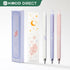Kaco ROCKET Gel Pens Cute Stationery 3 Pieces Set, 0.7mm Medium Point, 2 Black Ink and 1 Coral Ink, Quick Drying Aesthetic Cute Pens Christmas Gif...