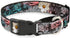 Buckle-Down Flowers with Filigree Pink Martingale Dog Collar, 1.5" Wide-Fits 16-23" Neck-Medium...