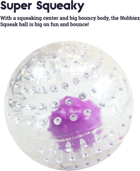 Petstages Nubbiez Treat and Squeak Ball Dog Toy...
