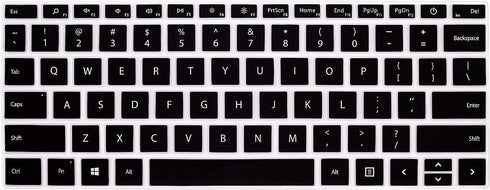 Keyboard Cover for 12.4" Newest Microsoft Surface Laptop Go 2 14" 2022 & Surface Laptop Go 2021 2020 with Touchscreen Keyboard Skin (Black)...