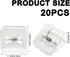 yueton 20PCS Clear Self Adhesive Clips Plastic Photo Clips Wall Clips Adhesive Spring Clips for Paper Flag Hanger, Poster Home Office Rope...