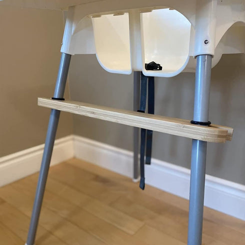Footrest for Baby Highchair,Adjustable Non-Slip Natural Bamboo Wooden HighChair Footrest,High Chair Foot Rest Compatible with IKEA Antilop High Ch...