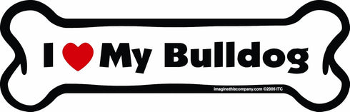 Imagine This Company I Love My Breed Bone Shaped Pet Magnet; Removable Magnets for Cars, Fridges, Lockers & More, Stylish Pet Inspired Car Accesso...