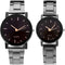 Top Plaza His and Hers Valentine Day Gift Couples Watches All Black Bracelet Watch Simple Elegant Design...