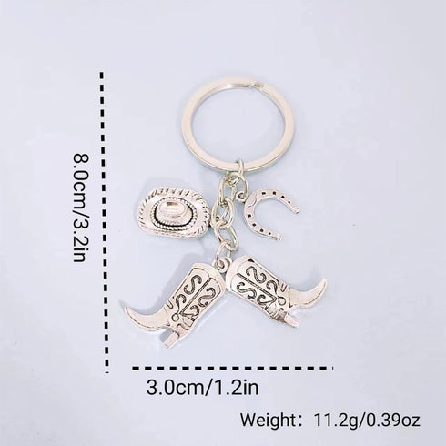 iMagitek 25 Pcs Western Cowboy Keychains Western Party Favors Hat Boot Horseshoe Keychains for Guests Western Party Supplies Horse Lover Gifts for...