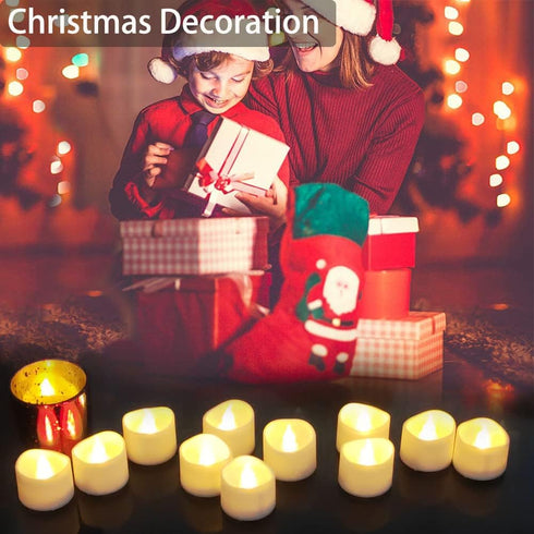 Flickering Flameless Led Tealight Candles with Timer, 6 Hours On and 18 Hours Off in 24 Hours Cycle Automatically Battery Votive Candles for Home ...