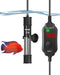 Fumak 25W Adjustable Aquarium Heater Super Short Submersible Fish Tank Heater Fish Heater with LED Digital Display Thermostat, for Tanks 3-5 Gallo...