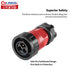 CNLINKO YM-20 3 PIN Industrial Waterproof Connector,IP68 Circular Connector,PBT Plastic Shell Quick Plug Aviation Connector M20 Male Plug and Fema...