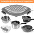 YEVIOR Clip on Strainer for All Pots Pan,Silicone Pasta Strainer Kitchen Gadgets,Collapsible Colander for Noodle,Vegetables,Fruit,Spaghetti (Grey)...