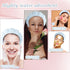 3PCS Spa Headband and Wristband Set, Sponge Skincare Headband for Washing Face Soft Puffy Headband Padded Hairband Facial Makeup Headbands for Wom...