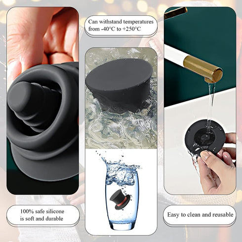Wine Stoppers, Funny and Reusable Silicone Bottle Caps, Decorative Wine Sealer Preserver Accessory Set for Christmas Holiday, Pack of 3...