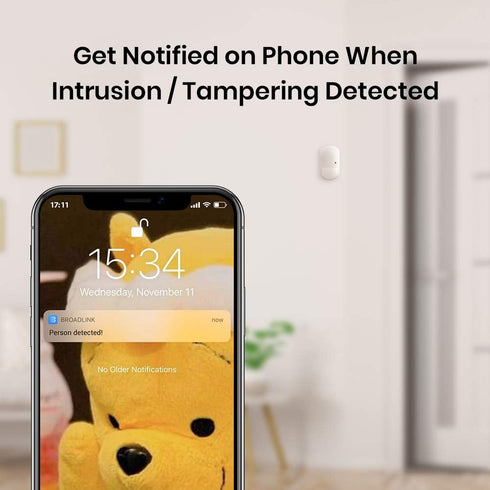 BroadLink Smart Motion Sensor, PIR for Home Automation, Works with IFTTT and Alexa Routines. Wireless Trigger Smart Home Devices and Scenes, Occup...