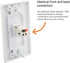 Speaker Keystone Jack – Spring Loaded Speaker Jack for Keystone Wall Plate, Female to Female, for Home Theater Wall Plates - White (5-Pack)...