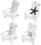 Set of 4 Mini Beach Chair for Bathroom, Nautical Home Decor, Ocean Decorations, & Beach Decor (4 in)...