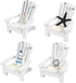 Set of 4 Mini Beach Chair for Bathroom, Nautical Home Decor, Ocean Decorations, & Beach Decor (4 in)...