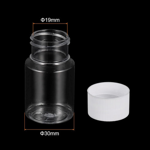 uxcell Plastic Lab Chemical Reagent Bottle 20ml/0.7oz Wide Mouth Sample Sealing Liquid Storage Container 10pcs...