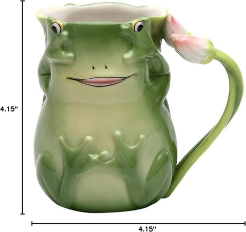 4-1/8-Inch Fairy Frog Porcelain Mug...