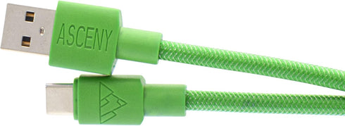 ASCENY Coiled & Double-Sleeved Mechanical Keyboard Cable, for Type-C Mechanical Keyboards (Green)...