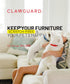 CLAWGUARD Marine Grade Furniture Shields The Ultimate Clear Cat Scratch Pads to Protect & Cover Couch/Sofa/Chair/Upholstery, Crystal Clear 5.5" x ...