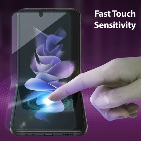 DOME GLASS Whitestone GEN Film Screen Protector for Samsung Galaxy Z Flip 3 (2021) Anti-Bubble HD Clear Hard Coated PET Film Screen Guard...