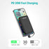 Small Portable Charger,20W Fast Charging Slim Power Bank Built in USB C Cable,Mini Lightweight Phone Battery Pack 6000mAh,USB C Ultra Thin Travel ...