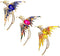 3Pcs Sparkling Rhinestone Phoenix Brooch Enamel Lapel Pin for Clothing Accessories...
