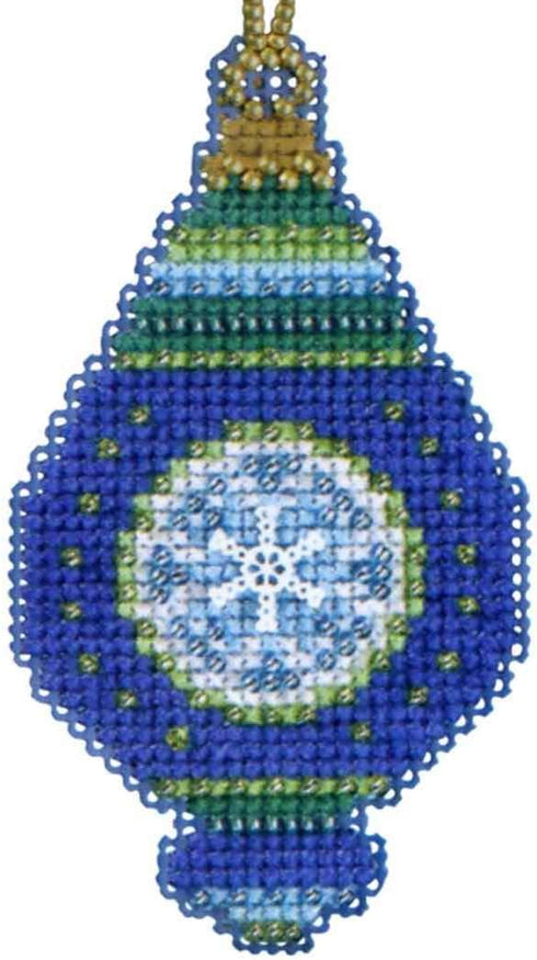 Lapis Beaded Counted Cross Stitch Ornament Kit MH164306 Mill Hill Christmas Jewels 2014...