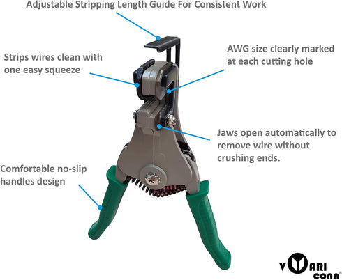 Wire Cutter/Wire Stripper, Heavy Duty Automatic Wire Stripper Tool for 8-20 AWG Solid and 10-22 AWG Stranded Electrical Wire...