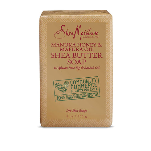 SheaMoisture Shea Butter Soap Manuka Honey And Mafura Oil Bar Soap for Dry Skin Body Soap Cleanser With Shea Butter 8oz...