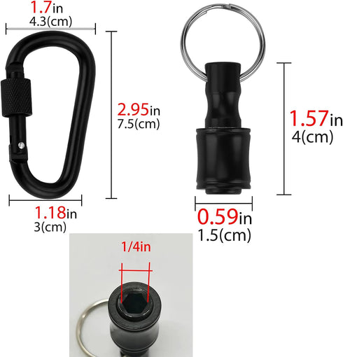 1/4 Inch Bit Holder Keychain, Hex Screwdriver Bits Holder Extension Bar, Quick Change Screw Bit Holder for Most Electric, Hand-held Screwdrivers a...