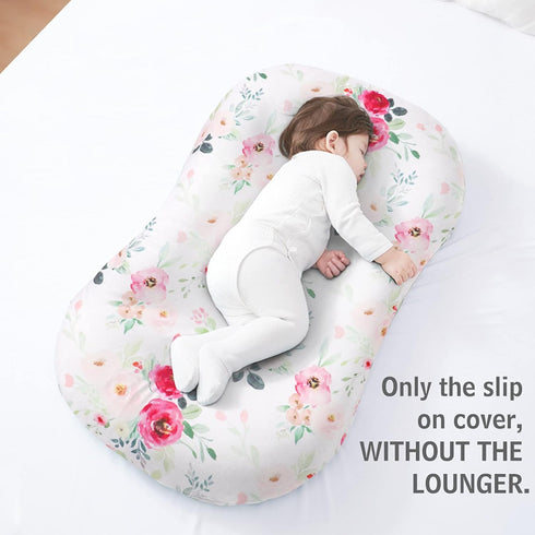 TANOFAR Baby Lounger Cover, Newborn Lounger Cover for Girls, Removable Nest Slipcover, Soft Comfortable, Machine Washable, Flower...
