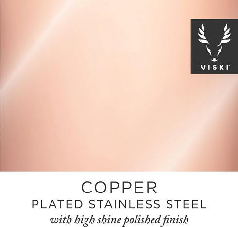 Viski Japanese Style Double Jigger for Cocktails, Bar Kit Essential, 1oz and 2oz with Interior Measurements, Rose Copper...