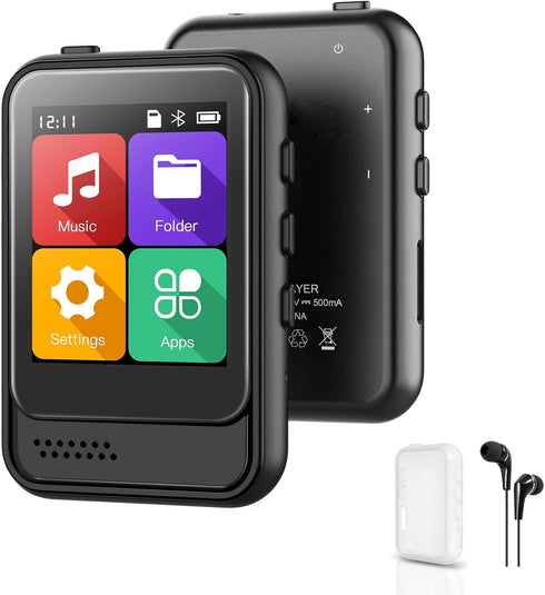 Bluetooth MP3 Player, Portable Music Player with FM Radio, Voice Recorder, Ebook Digital Audio Player with 16GB Internal Memory Support TF Card up...