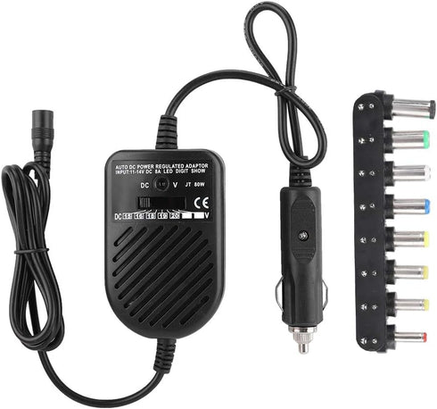 Universal 80W DC Car Charger, 15-24V Power Supply Adapter Set for Laptop Notebook...