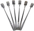 6 PCs Stainless Steel Mixing Spoon with Black Finish - Stirrer Spoon with Shovel-Shaped Head for Coffee, Ice Tea, Soft Drink, Cocktail, Length 6-1...