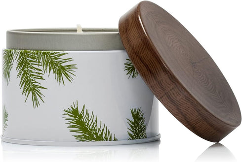 Thymes Frasier Fir Candle - Candle Tin - Scented Candles for Luxury Home Fragrance - Single-Wick – Holiday Candles with Pine Needle Design (6.5 oz...