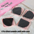 4 Pack Triangle Powder Puffs for Face Powder,Soft Velour Makeup Setting Powder Puff with Case,Black...