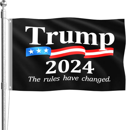 Donald Trump 2024 Flag 3×5 ft President Trump Flag 2024 Double Sided Polyester with Copper Grommets Trump Flags for Indoor Outdoor (Black)...
