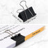 Coideal Black Binder Clips Medium, 1.25 Inch Black Metal Paper Clips 24 Pcs 32mm Foldback Bull Clip Clamps for Office School (1 1/4 Inch)...