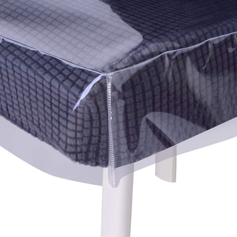 jezmozo Dining Chair PVC Plastic Covers-Heavy Duty Clear Slipcovers Seat Protectors Waterproof Covers 20" W x 19.3" D(Clear, 2)...