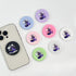 Cute Cat Soft Silicone Cover Expandable Collapsible Mobile Phone Grip Stand Holder for Smartphone Tablet Cell Phone Accessory (Purple)...