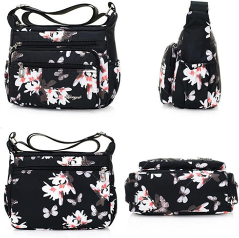 Crossbody Bags for Women Multi Pocket Shoulder Bag Waterproof Nylon Messenger Purses and Handbags...