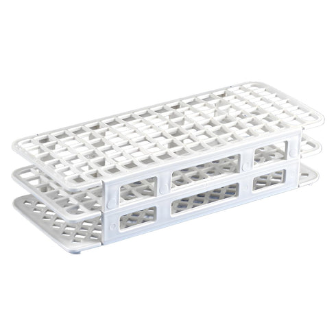 Globe Scientific 456403 Polypropylene Microcentrifuge Tube Rack, 12/13mm Tube, White, 90-Place...