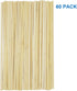 Worown 60 Pcs 15.7 Inch Strong Natural Bamboo Sticks, Wood Craft Sticks, Extra Long Sticks, 9.5 mm Width Wood Strips for Craft Projects...