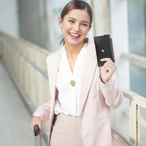 Black Cash Envelopes for Money PU Leather Envelope Wallet Small Envelopes for Money Reusable Waterproof Cash Stuffing Wallet for Women Men Student...