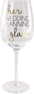 Pavilion Gift Company Her Wedding Planning Future Mrs 16 oz Crystal Wine Glass, Gold...