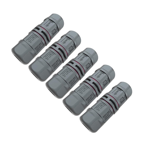 AOHUA M16 Waterproof Connector IP68 Outdoor Electrical Junction Box for 3-pin Cables Ø 5.0-9.5mm UL Certification...