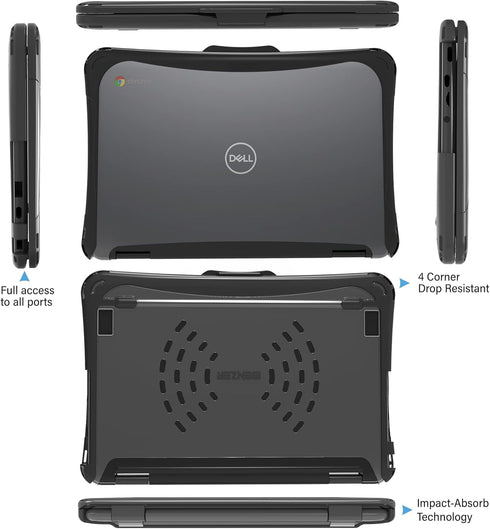 IBENZER Hexpact Case for Dell Clamshell Chromebook 3120 3110 3100 11 inch, Heavy Duty Snap on Rugged Protective Cover for K-12 Students, Education...